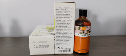 Sweet Orange Essential Oil 100ml | PHATOIL Aromatherapy for Diffuser, DIY Soap, Candle & Bath Bombs