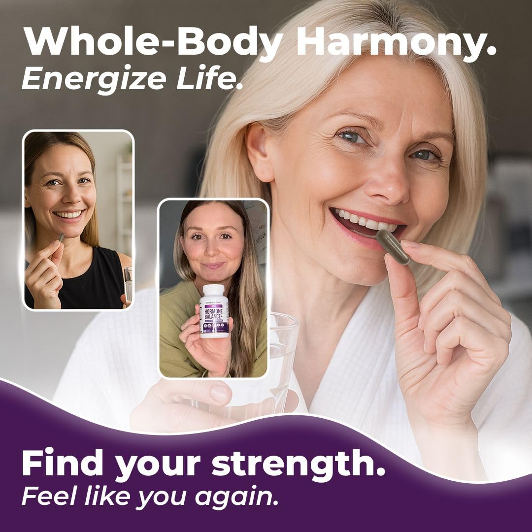 Swiss Activa+ Labs Hormone Balance and Hormone Support for Women | Supplements with Maca, Ashwagandha, Ginseng & B Vitamins | Cortisol Supplements for Women | Energy, Mood & Wellness– 60 Days Supply