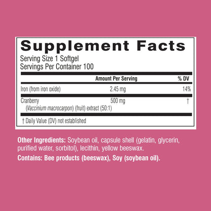 Swisse Cranberry Pills for Women & Men | PACran Cranberry Extract Supplement 25000mg | Urinary Tract Health Support for UTI * | Bladder & Kidney Support * | 100 Softgel Capsules
