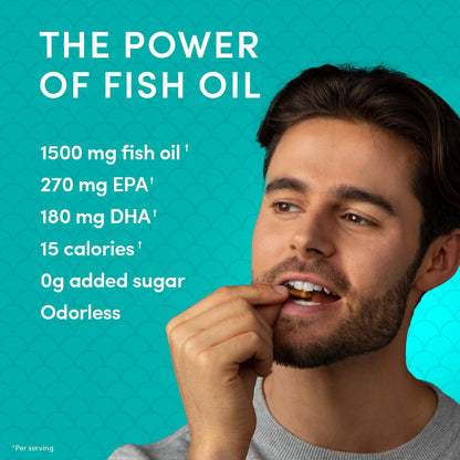 Swisse Wild Fish Oil Omega-3 1500 mg Softgels – Odorless EPA DHA for Heart, Brain & Eye Health | 400 Softgels