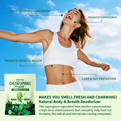 Swiyie Chlorophyll Powder – 100mg for Drinking (10g x 30 Packets) – Detox & Gut Support