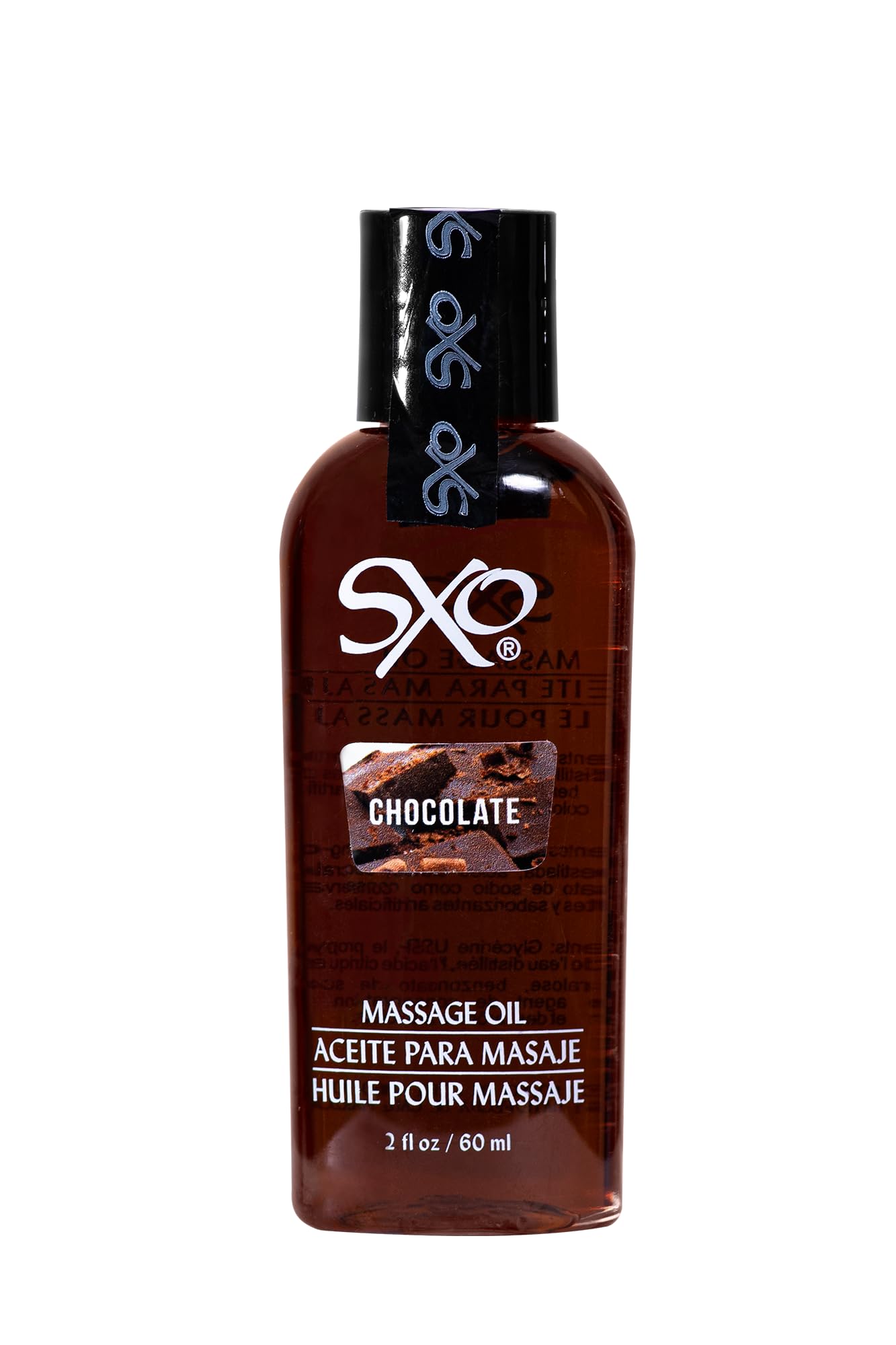 SXO Water-Based Edible Massage Oil – 2 fl oz (Chocolate) for Him & Her