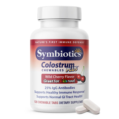 Symbiotics Colostrum 120ct Chewables Plus – Immunity & Digestion