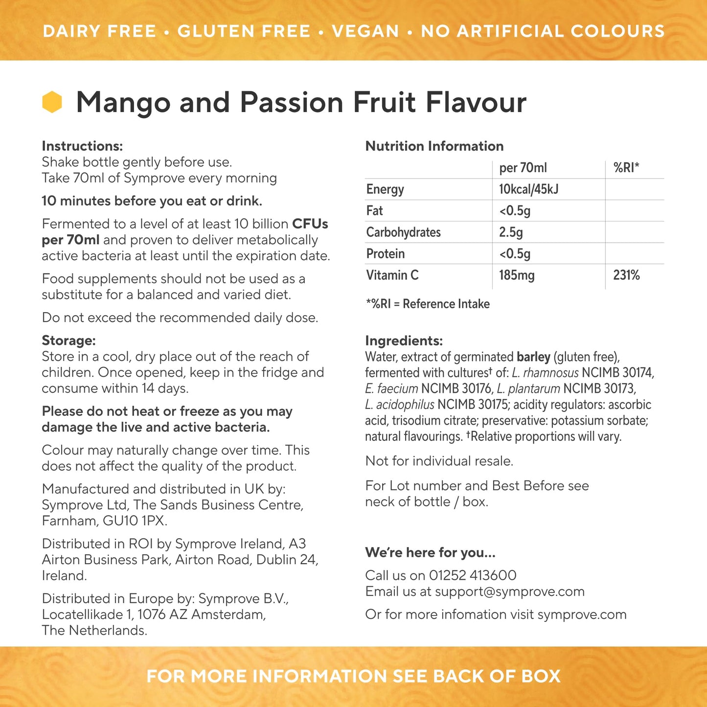 Symprove Mango & Passionfruit, 2 Litre – Probiotic Drink
