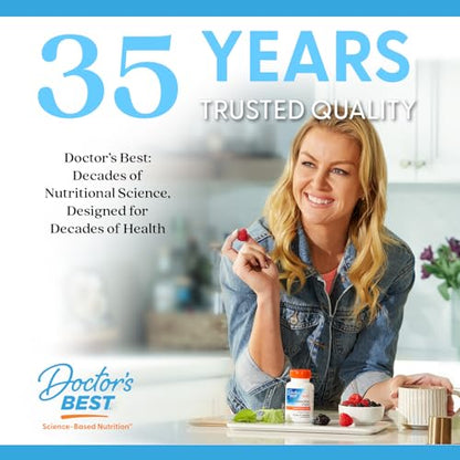Doctor's Best Bacopa with Synapsa – Supports Cognitive Performance | Non-GMO, Gluten Free, Soy Free, Vegan | 60 Veggie Caps