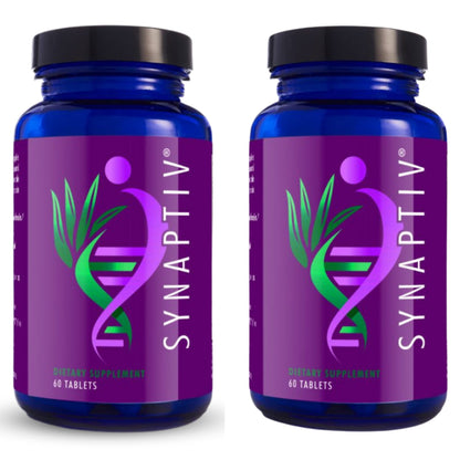 Youngevity Synaptiv Brain Support 12-in-1 – Ginkgo, Huperzine, Bacopa, Quercetin + Antioxidant Vitamins – 60 Count (Pack of 2)