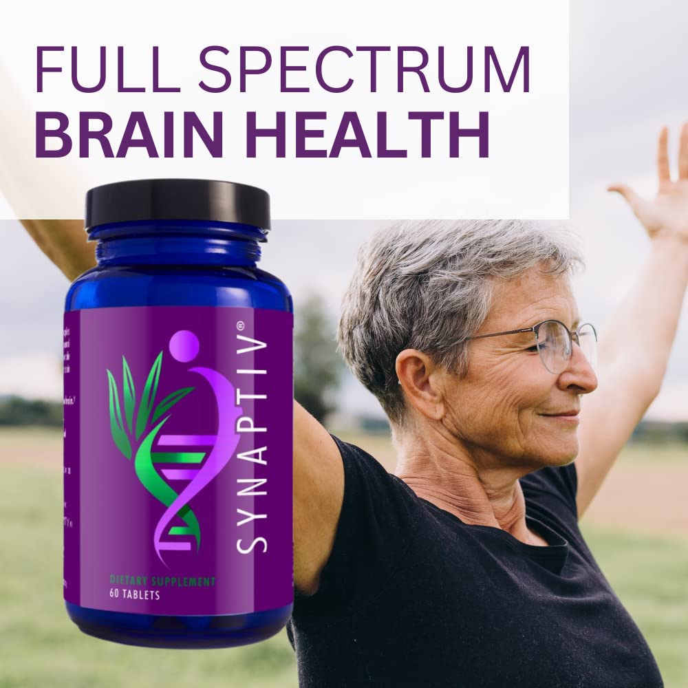 Youngevity Synaptiv Brain Support 12-in-1 – Ginkgo, Huperzine, Bacopa, Quercetin + Antioxidant Vitamins – 60 Count (Pack of 2)
