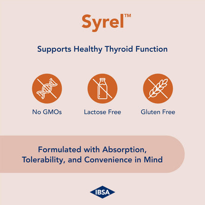 Syrel Thyroid Support Supplement – 100 mcg Selenium, 5 mg BioPerine | 30 Soft Gel Capsules