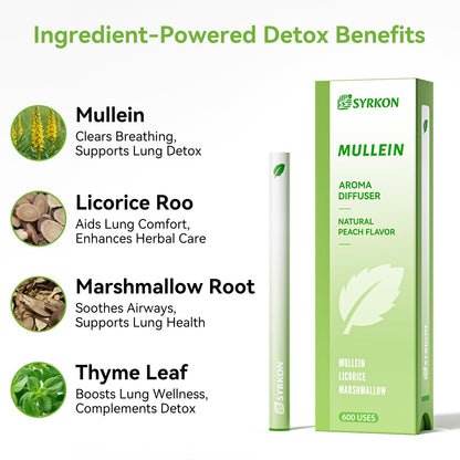 SYRKON Herbal Diffuser Pen – Lung Support, Throat Relief, Plant-Based | 600+ Uses
