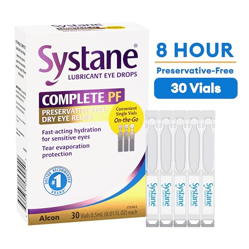 Systane Complete Unit-Dose Preservative-Free Eye Drops – 30 Vials for On-the-Go Dry Eye Relief