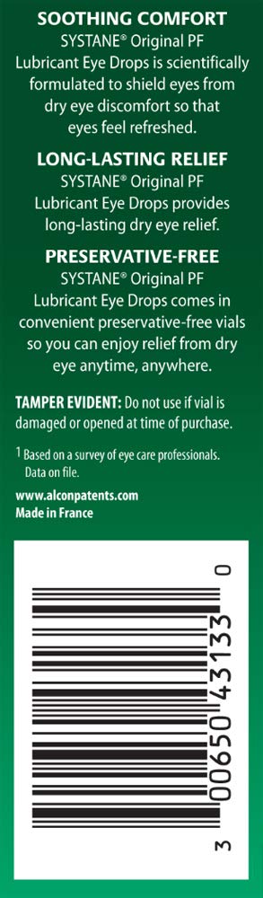 Systane Long Lasting Lubricant Eye Drops Vials – 30 Count | Doctor-Recommended Artificial Tears