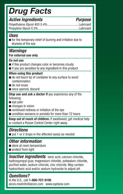 Systane Long Lasting Lubricant Eye Drops Vials – 30 Count | Doctor-Recommended Artificial Tears
