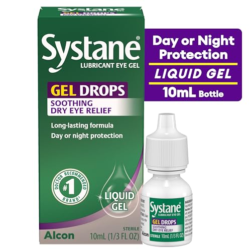 Systane Lubricant Eye Gel Drops, 10 mL (Packaging May Vary) – Long-Lasting Gel Shield