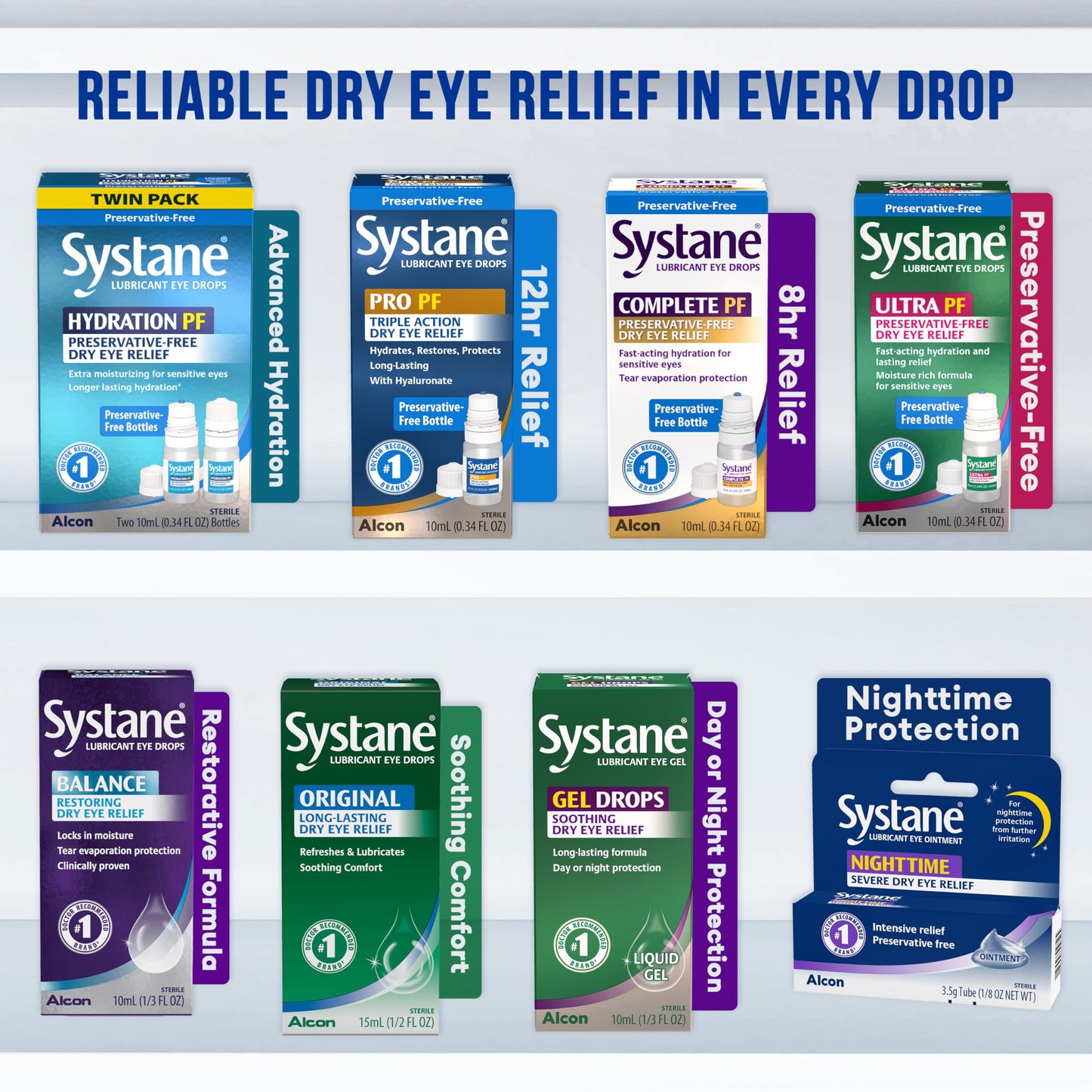 Systane Hydration Twin Pack - Preservative-Free Eye Drops for Dry Eye Relief (2x10ml)