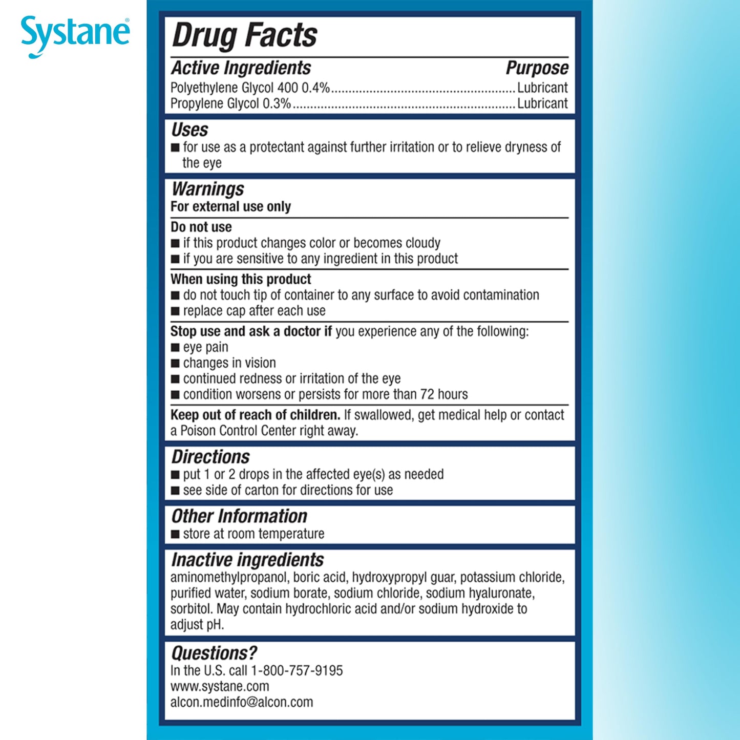 Systane Hydration Twin Pack - Preservative-Free Eye Drops for Dry Eye Relief (2x10ml)