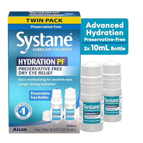 Systane Hydration Twin Pack - Preservative-Free Eye Drops for Dry Eye Relief (2x10ml)