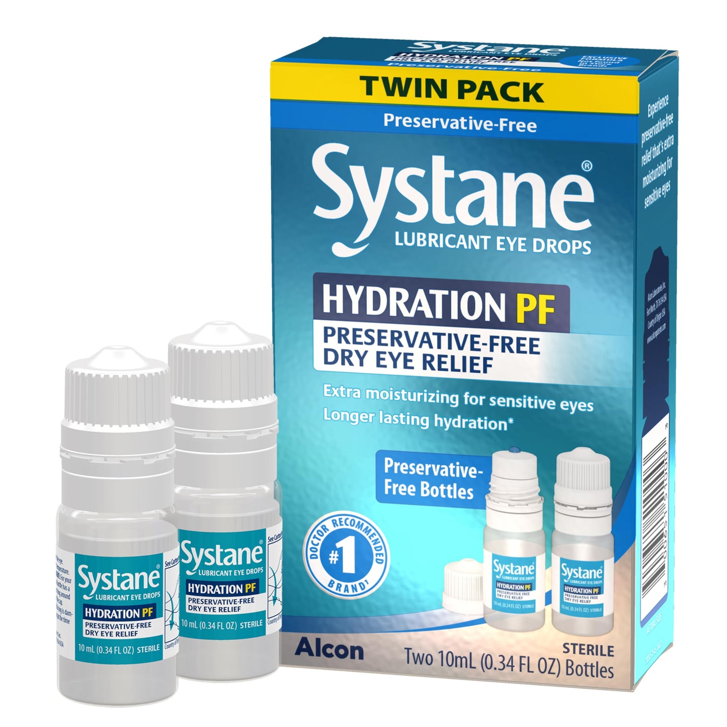 Systane Hydration Twin Pack - Preservative-Free Eye Drops for Dry Eye Relief (2x10ml)