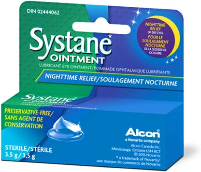 Systane Nighttime Lubricant Eye Ointment 3.5 g – Canadian 1-Pack (Preservative-Free)