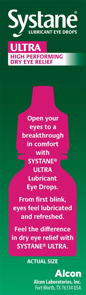 Systane Ultra Lubricant Eye Drops Twin Pack – 10 mL Each | Dry Eye Relief
