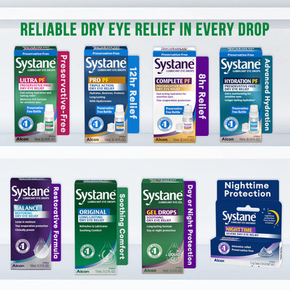 Systane Ultra Lubricant Eye Drops – 60 Count | Extended Protection & Fast Relief