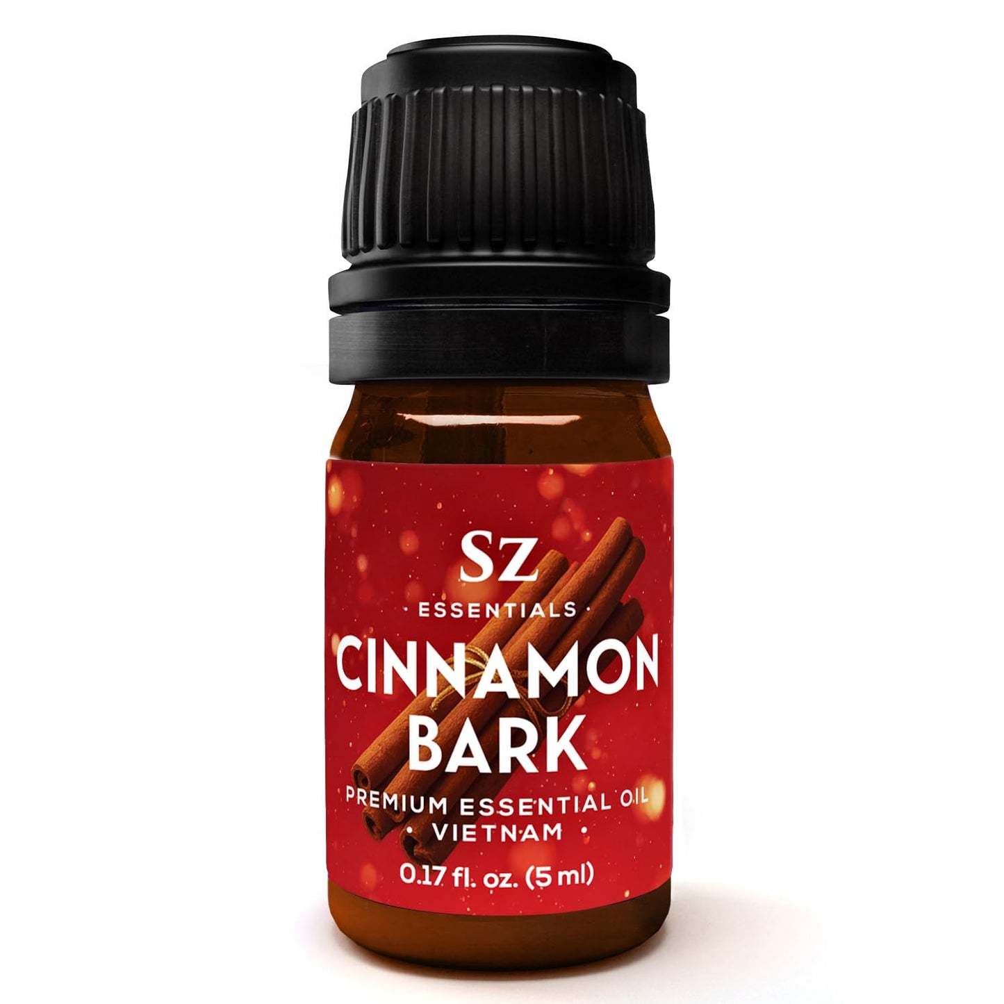 Sz Essentials Cinnamon Bark Essential Oil – 100% Pure & Undiluted (5mL) – Vietnamese Cinnamon, Therapeutic Grade for Aromatherapy