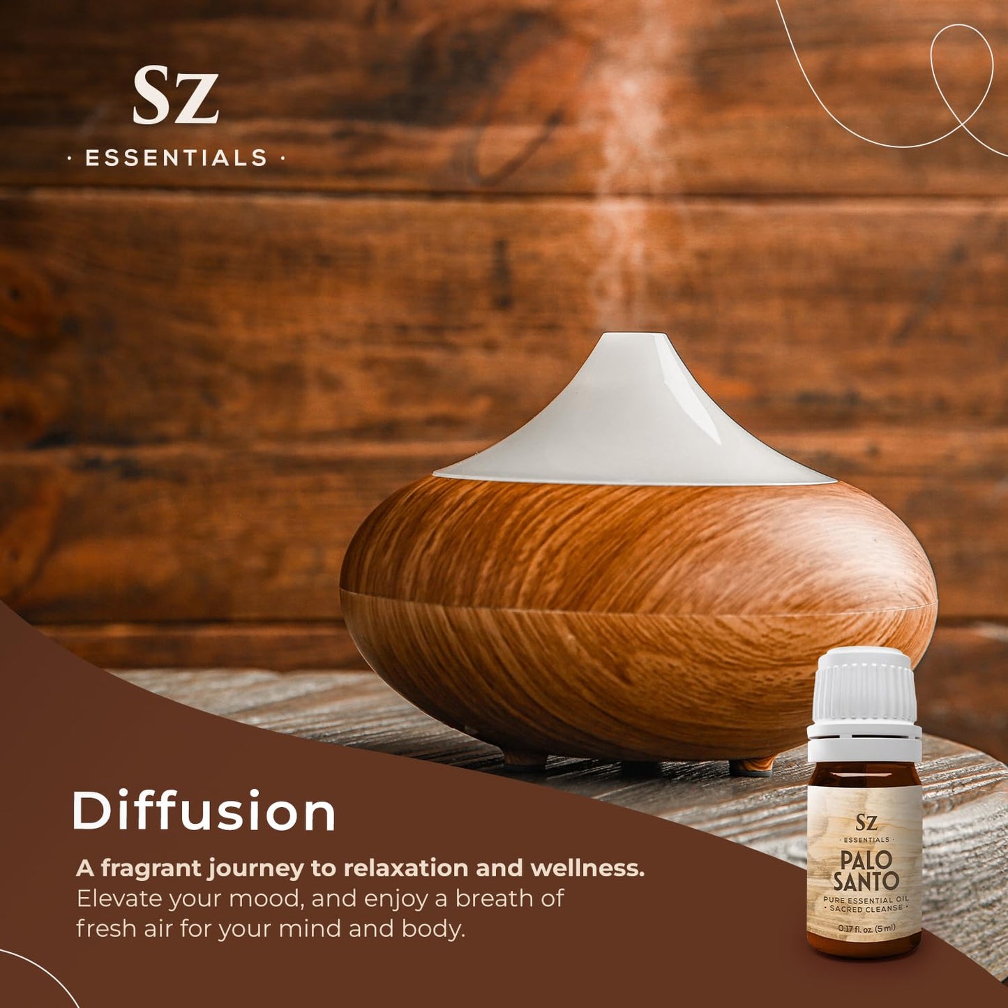 Sz Essentials Palo Santo Essential Oil – 100% Pure & Ethically Sourced (Peru, 5 mL)