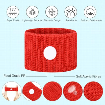 SZSTYYP Motion Sickness Bands for Kids – Travel Sickness Relief Wristbands (Blue/Red)