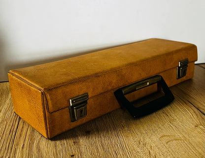 Retro Tan Audio Cassette Storage Case