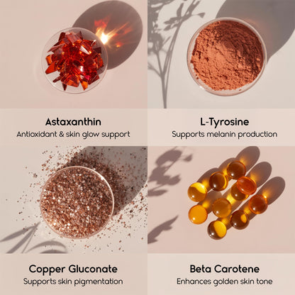 Tanova Tanning Pills – Natural Golden Glow, Skin Resilience & Anti-Aging Support – 60 Capsules