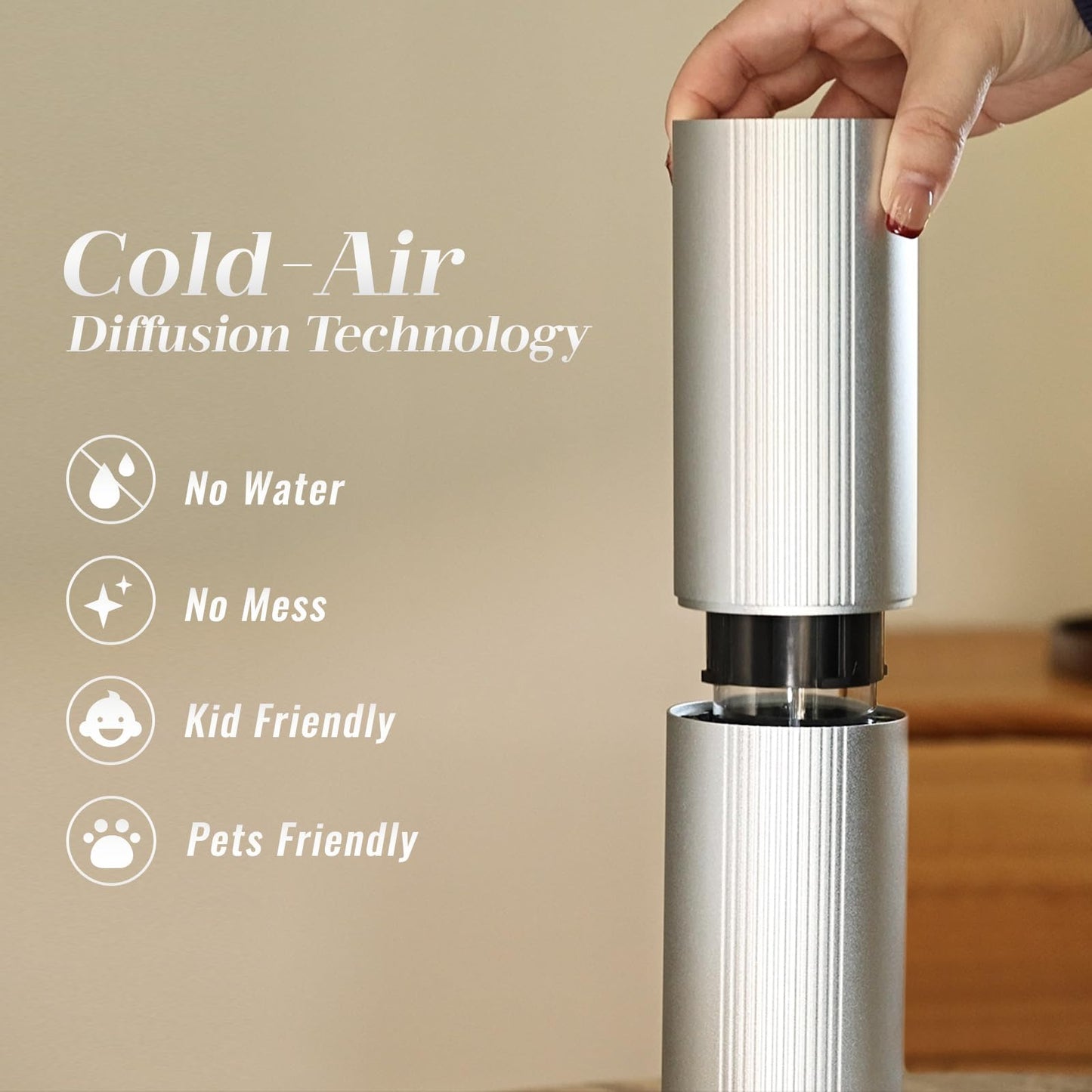 TANOXI Waterless Diffuser — App & Remote, Covers Up To 2000 sq ft, 100ml