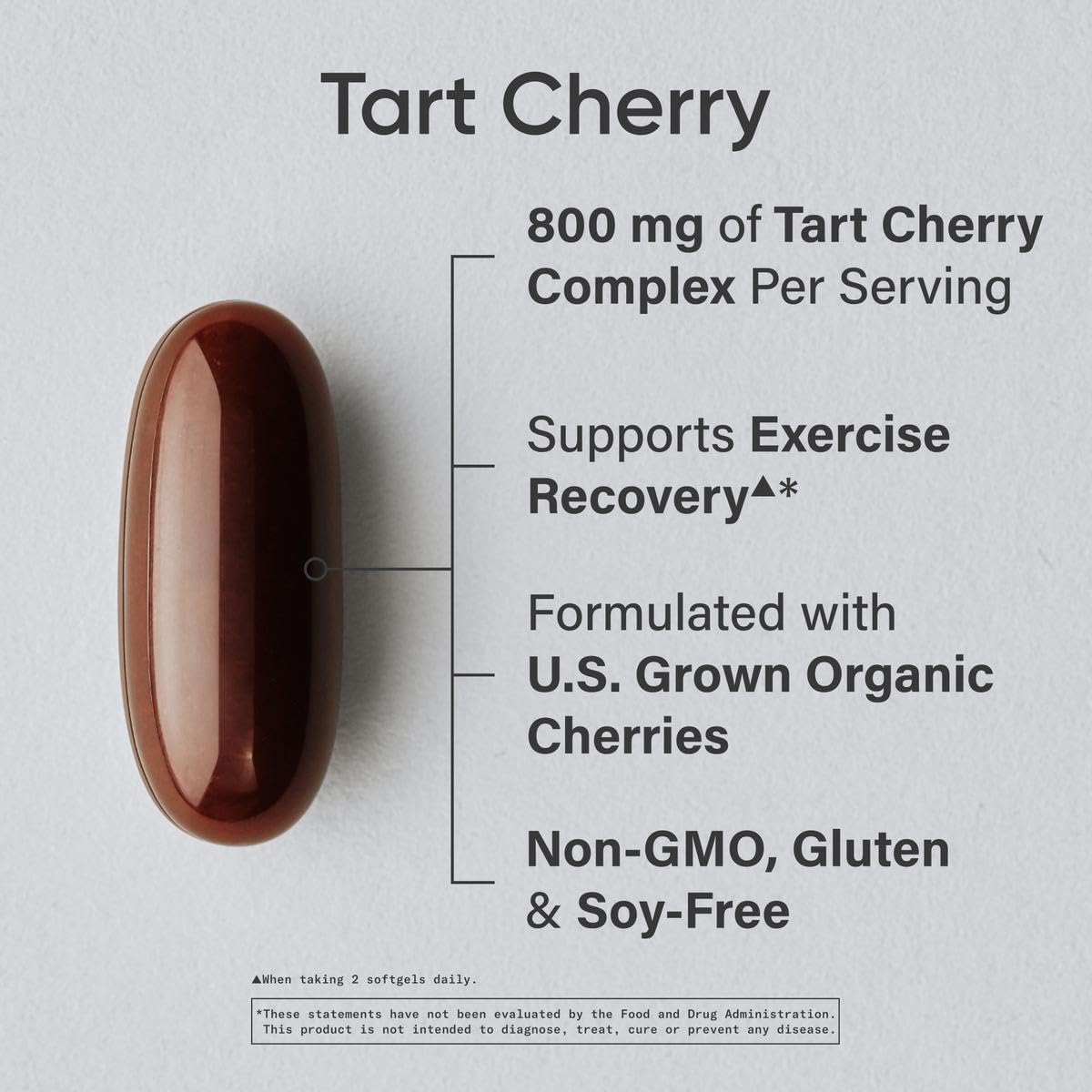 Sports Research Tart Cherry Capsules – Montmorency Tart Cherries, Non-GMO & Gluten Free, 60 Liquid Softgels