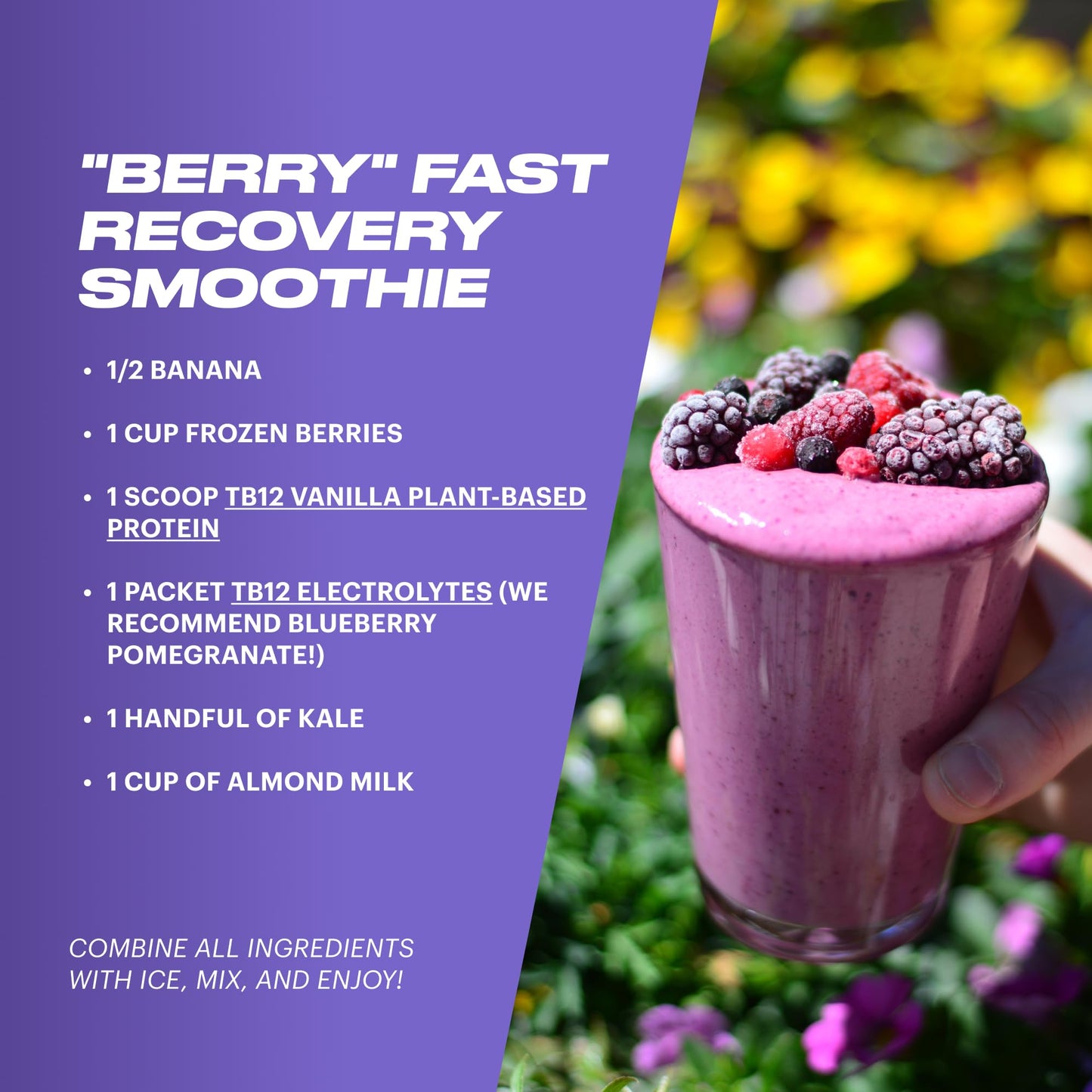 TB12 Electrolyte Powder Blueberry Pomegranate – Mineral-Rich Hydration