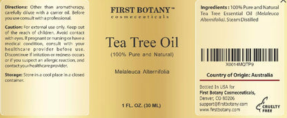 First Botany 100% Pure Australian Tea Tree Essential Oil - High Terpinen-4-ol, 1 fl oz