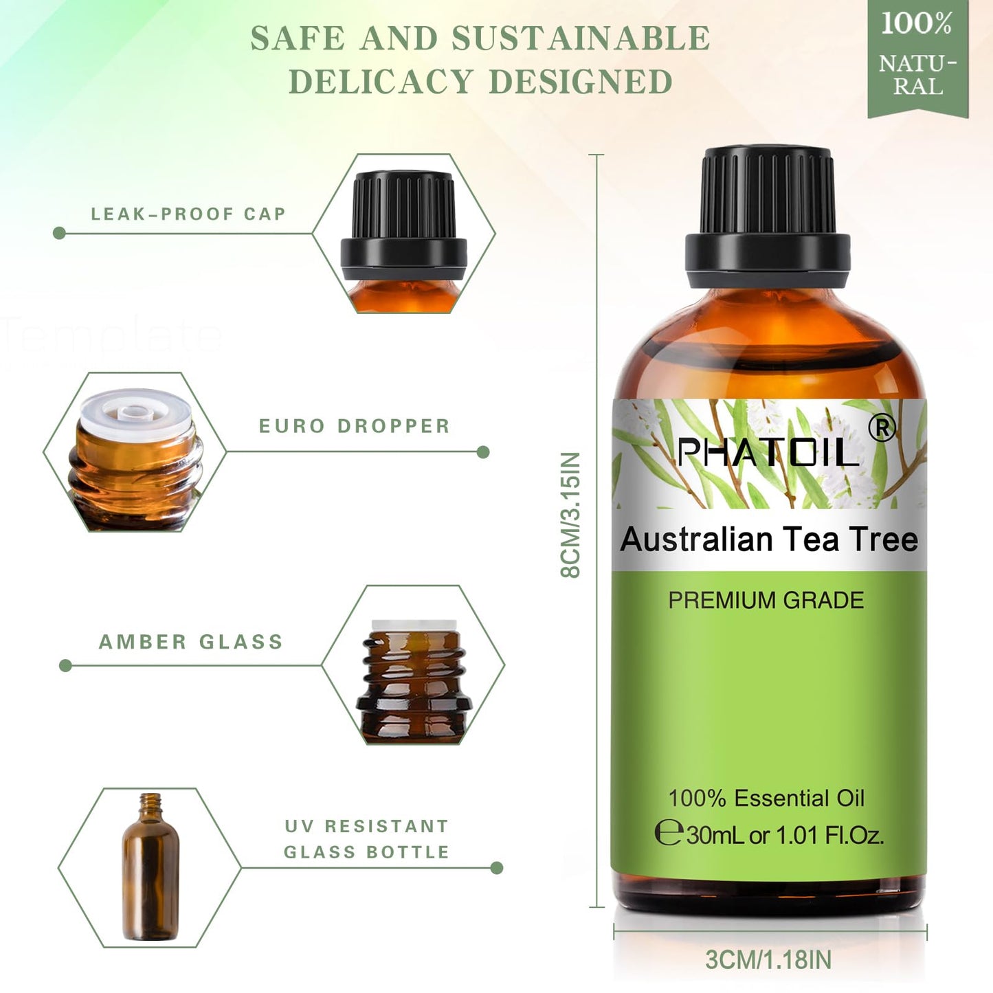 Australian Tea Tree Essential Oil 30ml | PHATOIL Pure Aromatherapy