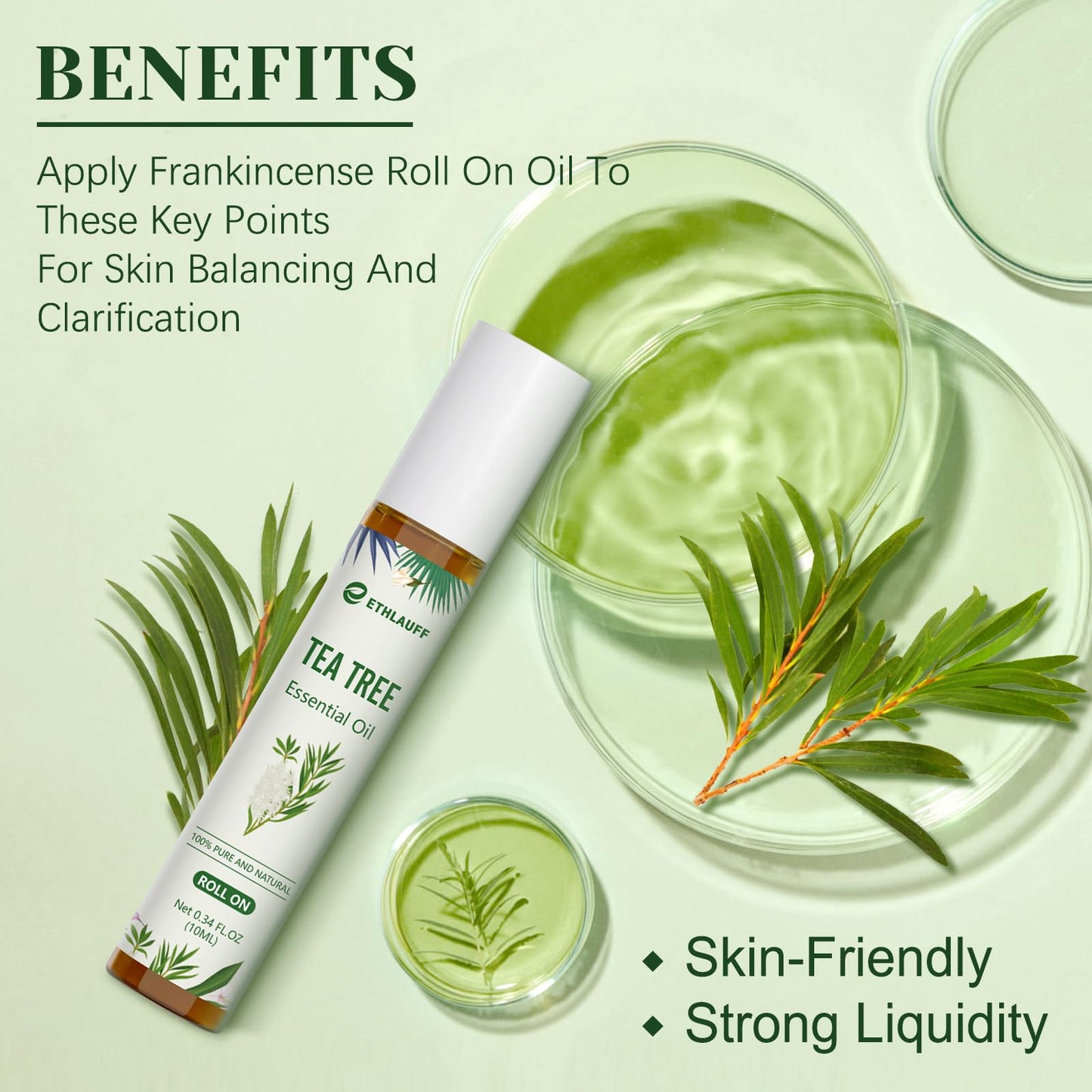 Tea Tree Oil Roll On - 100% Pure Tea Tree Essential Oil for Skin | Premium Aromatherapy