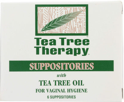 Tea Tree Therapy Vaginal Suppositories with Tea Tree Oil – 6 Count, White