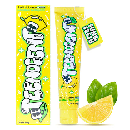 TEENOCENT Nano Hydroxyapatite Sensitive Toothpaste – Basil & Lemon Flavor, Fluoride Free