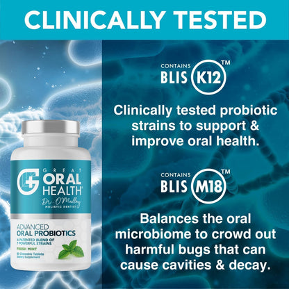 Oral Probiotics for Bad Breath - Dentist Formulated (BLIS K12 M18)