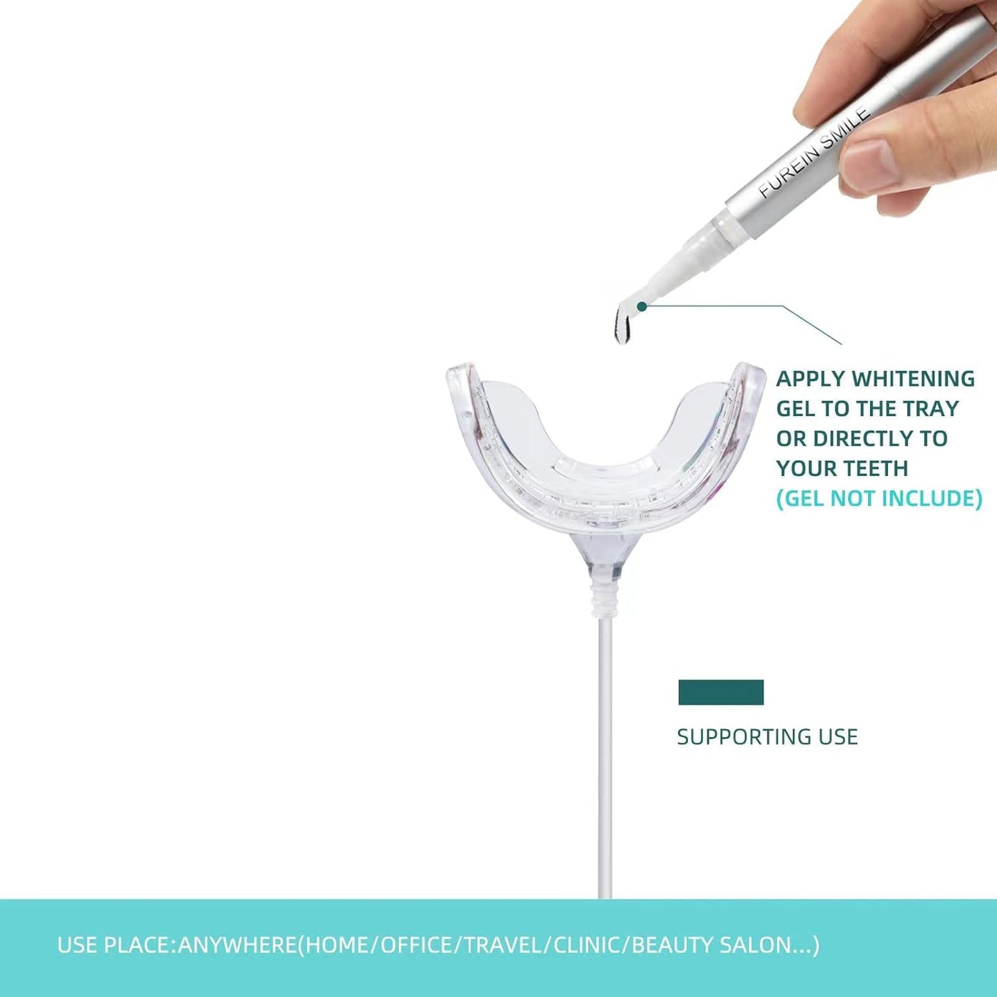 Teeth Whitening Accelerator Light – 32x Blue LED Kit for Home Use