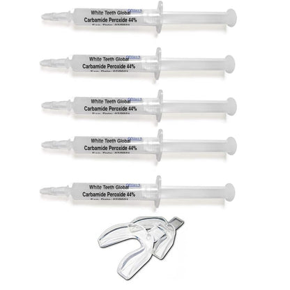 Teeth Whitening Gel Syringe Dispensers 44% Carbamide Peroxide – 10 ml & 5 ml, Mouth Trays Included