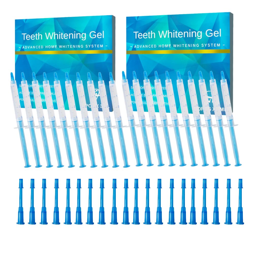 20pcs 3mL Teeth Whitening Gel Syringes – 35% Carbamide Peroxide Home Kit