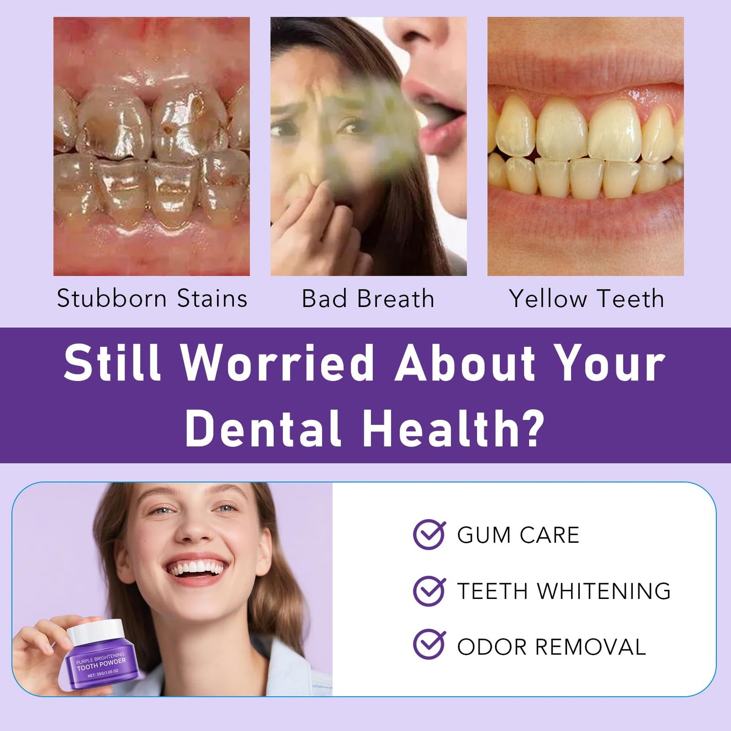 Teeth Whitening Powder - No Sensitivity & Stain Removal Booster