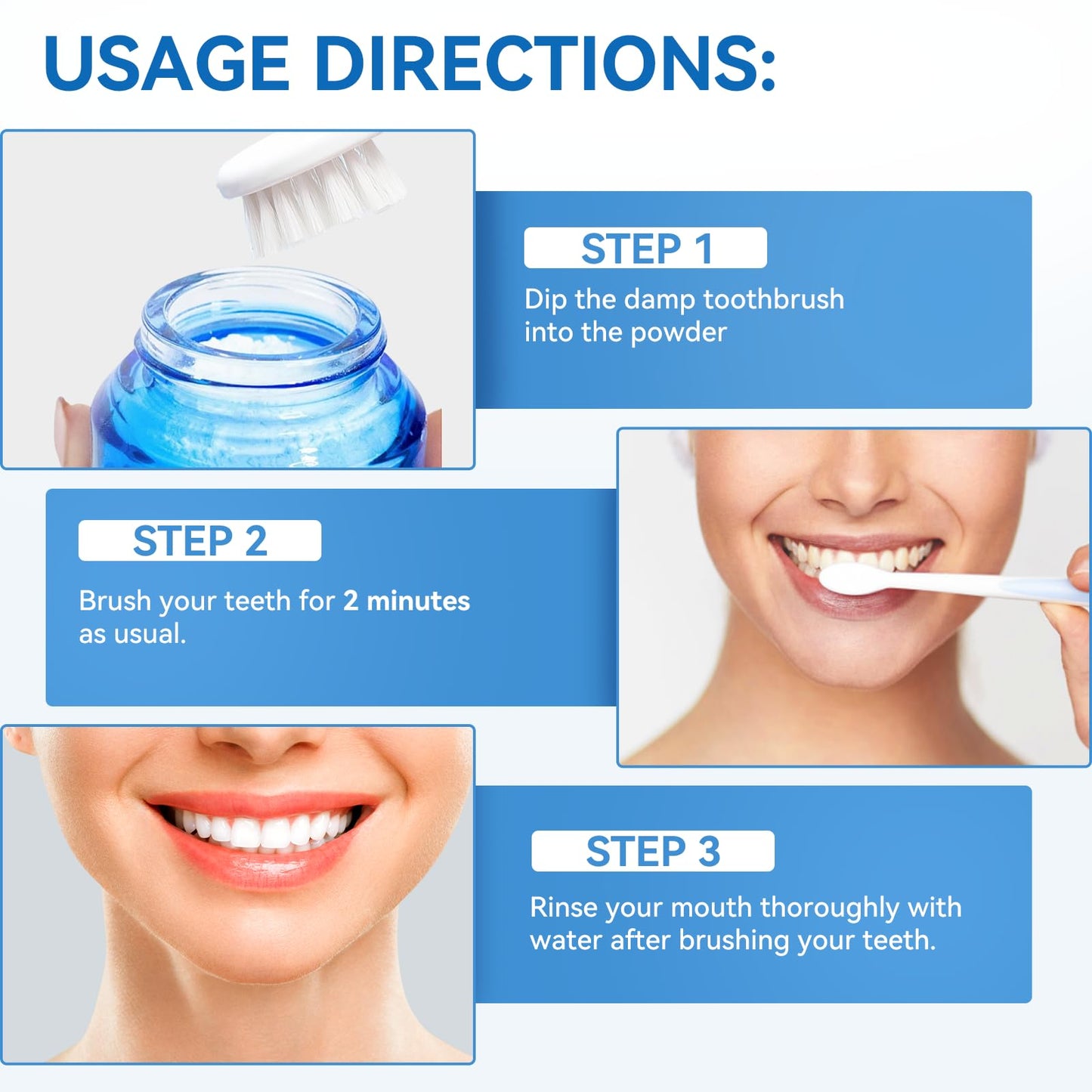 Teeth Whitening Powder Maximum Volume 50 g – Instant Whitening, No Sensitivity