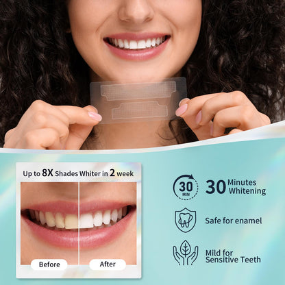 Teeth Whitening Strips 14 Treatments Kit - Includes Whitening Pen (28 Strips) | Safe for Sensitive Teeth