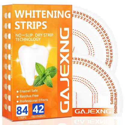 Teeth Whitening Strips – 84 Strips (42 Treatments) Enamel-Safe Mint