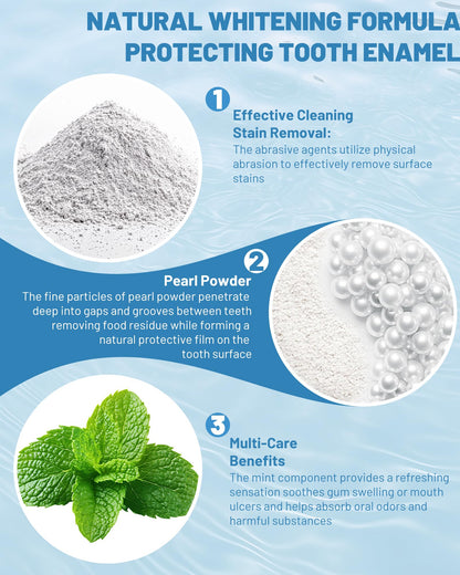 Teeth Whitening Powder – Natural Pearl Whitening, Enamel Safe, Mint