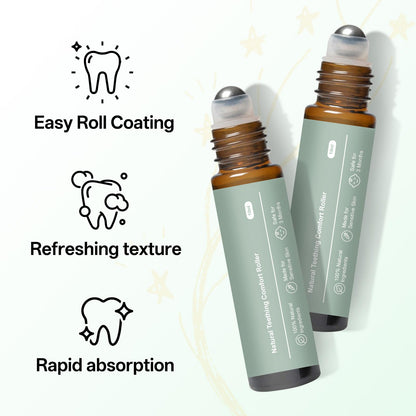Teething Roller – Mamas Teether | All-Natural Baby Teething Oil Roller (2-Pack)