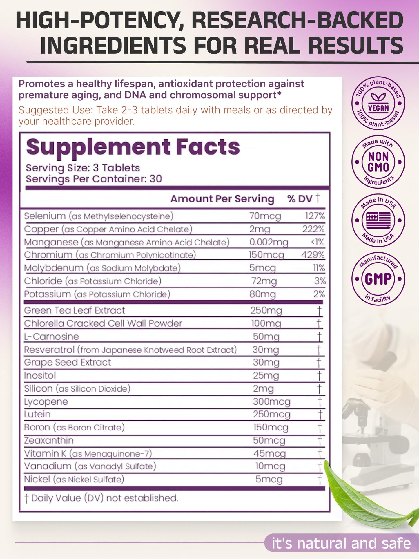Telovite Daily Multivitamin for Men & Women – Telomere & Cellular Health