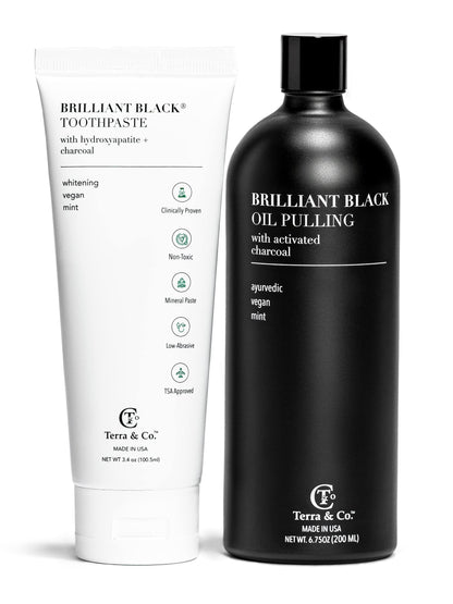Terra & Co. Brilliant Black Teeth Whitening Kit – Vegan & Cruelty-Free