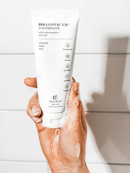 Terra & Co. Brilliant Black Teeth Whitening Kit – Vegan & Cruelty-Free